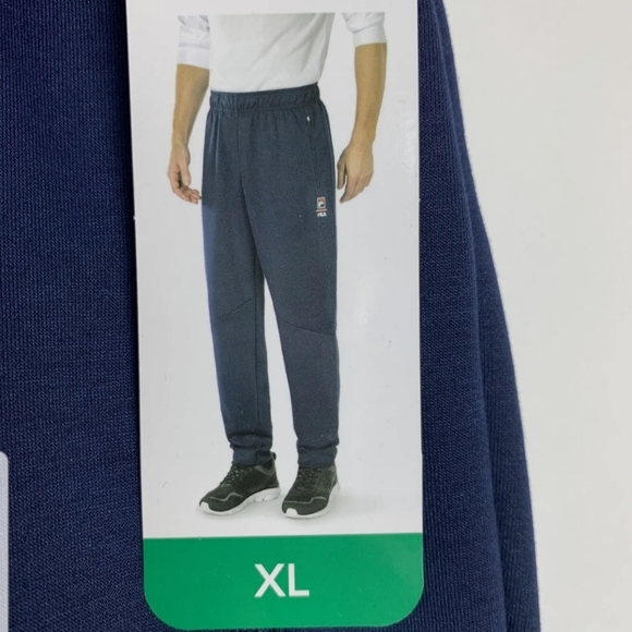 Fila Men's Active Gym Track Pants Sweatpant Blue Navy Peacoat XLarge NWT - Picture 4 of 7